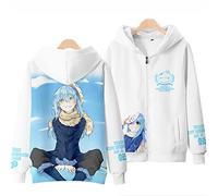 Anime That Time I Got Reincarated As A Slime Sweat À Capuche Rimuru Tempest Cosplay Costume Unisexe Veste Manteau 3D Zipper Sweat À Capuche Vêtements D'extérieur