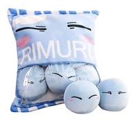 Anime That Time I Got Reincarated as a Slime Tempest Rimuru Poupée en peluche pelucheuse amovible, poupée interne 6 mignonne (Bleu)