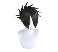 Anime The Promised Neverland Ray Perruque courte noire Yakusoku no Neverland Ray résistante à la chaleur + bonnet de perruque pour fête