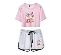 Anime The Quintessential Quintuplets Crop Top and Shorts Set Anime Nakano Miku T-Shirt Summer T-Shirts 2 Piece Outfit Anime Survêtements Ensemble de vêtements de Sport pour Femmes Filles