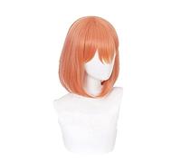 Anime The Quintessential Quintuplets Nakano Yotsuba Perruque courte en cheveux synthétiques Orange + bonnet de perruque pour jeux de rôle