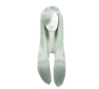 Anime The Seven Deadly Sins Elizabeth Liones Perruque de cheveux synthétiques longs gris clair vert résistant à la chaleur + bonnet de perruque