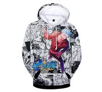 Anime The Seven Deadly Sins Unisexe Sweat à Capuche Meliodas Sweatshirt Ban King Sweat à Capuche à Manches Longues avec Poche Kangourou