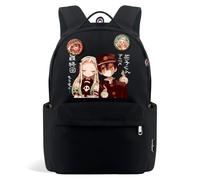 Anime Toilet Bound Hanako Kun Sac à dos avec 2 badges garçons filles | Nouveau sac de campus de semestre avec grande capacité pour les étouffants idéal pour les voyages de retour à l'école Noir