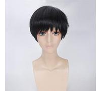 Anime Tokyo Ghoul Ken Kaneki blanc noir perruque courte Cosplay Costume Ken Kaneki résistant à la chaleur cheveux synthétiques hommes Cosplay perruques PL-356 noir