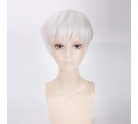 Anime Tokyo Ghoul Ken Kaneki blanc noir perruque courte Cosplay Costume Ken Kaneki résistant à la chaleur cheveux synthétiques hommes Cosplay perruques PL-356 blanc
