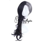 Anime Tokyo Ghoul Perruque courte et longue style mixte noir et gris argenté pour Halloween, fête costumée, perruque pérucas femme