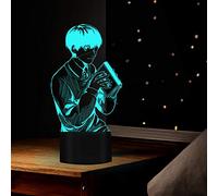 Anime Tokyo Ghoul Veilleuse à LED 7 couleurs changeantes pour enfants, figurines articulées 3D visuelles, anime de bureau USB, base tactile, lampe de contrôle tactile pour garçons, jouet de Noël