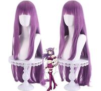 Anime Tokyo Mew Mew Cosplay Perruque Femmes Filles Violet Cheveux Longs Raides pour Fujiwara Zakuro Halloween Party Jeu de Rôle Perruque Cap
