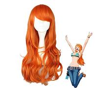 Anime une pièce Nami Cosplay perruque femmes Nami Orange longs ondulés cheveux synthétiques Halloween jeu de rôle Costume perruques Pelucas 338B