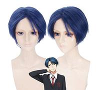 Anime Uta no Prince sama cosplay perruque bleu mixte blanc court cheveux synthétiques Tokiya Ichinose Cosplay Costume perruques + bonnet de perruque taille unique PL-375