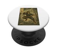 Animé Vintage Martial Singe Warrior Ancient Combat Energy PopSockets PopGrip Adhésif