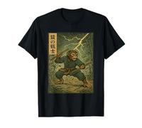 Animé Vintage Martial Singe Warrior Ancient Combat Energy T-Shirt