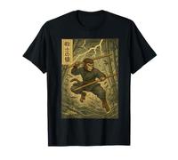 Animé Vintage Martial Singe Warrior Ancient Combat Energy T-Shirt