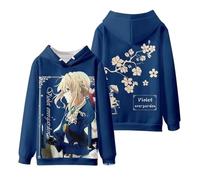 Anime Violet Evergarden Sweat à Capuche Hommes Style Sweatshirt Japonais Anime Evergarden Violet Graphic Hoodie