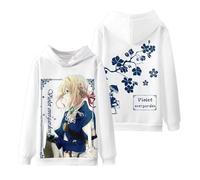 Anime Violet Evergarden Sweat à Capuche Hommes Style Sweatshirt Japonais Anime Evergarden Violet Graphic Hoodie