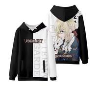 Anime Violet Evergarden Sweat à Capuche Hommes Style Sweatshirt Japonais Anime Evergarden Violet Graphic Hoodie