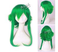 Anime Vocaloid GUMI Megpoid Cosplay perruque vert clair synthétique 60cm cheveux longs Megpoid cosplay perruques + bonnet de perruque taille unique PL-132