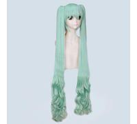 Anime Vocaloid Hatsune Miku perruque synthétique queues de cheval noir Rock Shooter Senbon Zakura Cosplay perruque cheveux longs argent perruques + bonnet de perruque taille unique PL-449