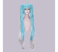 Anime Vocaloid Hatsune Miku perruque synthétique queues de cheval noir Rock Shooter Senbon Zakura Cosplay perruque cheveux longs argent perruques + casquette de perruque taille unique PL-823