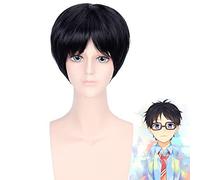 Anime votre mensonge en avril Arima Kousei hommes court noir perruque Cosplay Costume résistant à la chaleur synthétique cheveux perruques PL-473