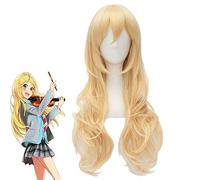 Anime votre mensonge en avril Miyazono Kaori perruque Cosplay Costume femmes doré longs cheveux synthétiques Halloween fête jeu de rôle perruques