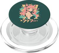 Anime Waifu mignon manga chat fille mignon rétro japonais PopSockets PopGrip pour MagSafe