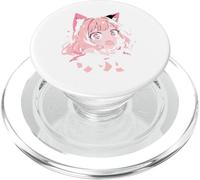 Anime Waifu Mignon Manga Chat Fille Mignon rétro Japonais PopSockets PopGrip pour MagSafe