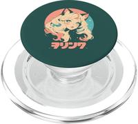 Anime Waifu mignon manga chat fille mignon rétro japonais PopSockets PopGrip pour MagSafe