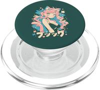 Anime Waifu mignon manga chat fille mignon rétro japonais PopSockets PopGrip pour MagSafe