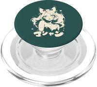 Anime Waifu mignon manga chat fille mignon rétro japonais PopSockets PopGrip pour MagSafe