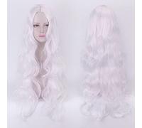Anime wig color 80cm long curly hair trimming hairstyle cosplay wig color: YN080 white