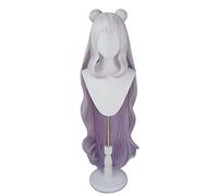 Anime Wig Le Malin Perruque de cosplay pour Azur Lane, 2 tresses longues argentées, costume d'Halloween, pour fête costumée, spectacle d'anime, événement cosplay, concerts, perruque quotidienne