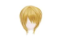 Anime Wigs Kurapika Short Blonde Heat Resistant Synthetic Hair Cosplay Wig + Wig Cap