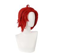 Anime Wonder Egg Priority Momoe Sawaki Cosplay Perruque Rouge Résistant à la Chaleur Cheveux Synthétiques Noël Halloween Fête Perruque Courte