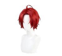 Anime Wonder Egg Priority Sawaki Momoe Perruque pour cosplay Rouge Cheveux courts résistants à la chaleur + bonnet de perruque pour jeux de rôle