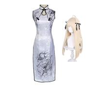 Anime Yosuga No Sora Cheongsam Kasugano Sora Costume avec perruque pour Halloween, Noël, cosplay, costume de style Chinatown