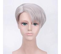 Anime Yuri !!! sur glace Katsuki Yuuri cosplay perruque cheveux synthétiques halloween Katsuki Yuuri noir court Cosplay perruques + casquette de perruque une taille perruque ichiko PL-623