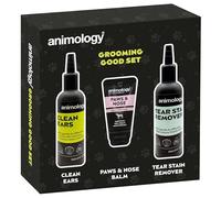 Animology Ensemble de toilettage pour Chien avec Solution pour Oreilles Propres, détachant et baume pour Le Nez et Les Pattes