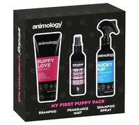 Animology My First Puppy Pack Coffret cadeau de soin doux pour chiot avec shampooing, spray sans rinçage et parfum