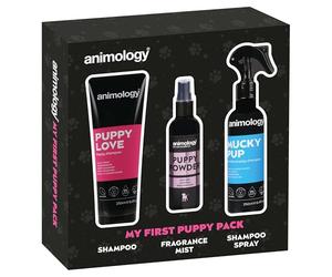 Animology My First Puppy Pack Coffret cadeau de soin doux pour chiot avec shampooing, spray sans rinçage et parfum