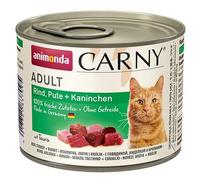 Nourriture pour chat GranCarno Adult d’animonda, nourriture humide pour chat adulte, bœuf, dinde + lapin, 6 x 200 g