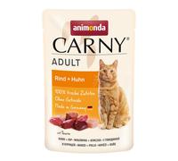 Carny Nourriture Humide pour Chat Animonda au bœuf + Poulet (12 x 85 g) - Nourriture Humide pour Chats Adultes - avec ingrédients charnus Frais - Sachets Pratiques