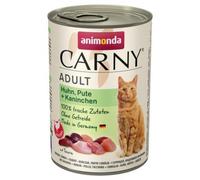 animonda Carny Adult Nourriture pour Chat Nourriture Humide pour Chat Adulte, Poulet, Dinde + Lapin 6 x 400 g