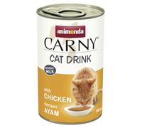 animonda Carny Drink Snack pour chat avec poulet (24 x 140 ml), soupe pour chat, collation pour chat sans lait, céréales sans sucre
