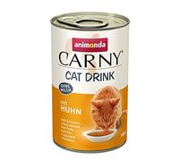 animonda Carny Drink Snack pour chat avec poulet (24 x 140 ml), soupe pour chat, collation pour chat sans lait, céréales sans sucre
