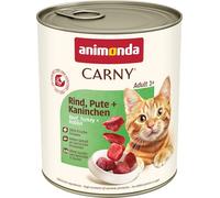 animonda Carny Nourriture Humide pour Chat Adulte, bœuf, Dinde + Lapin, 6 x 800 g