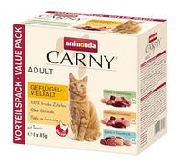 animonda Carny Nourriture Humide pour Chat - Mélange de volaille (8 x 85 g) - Nourriture Humide pour Chat sans céréales - sans Sucre - pour Chats Adultes - avec ingrédients viandeux Frais - Sachet