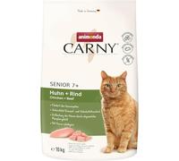 animonda Carny Nourriture sèche pour chats au poulet et au bœuf (1 x 10 kg), nourriture sèche pour chats âgés sans sucre ni céréales, avec beaucoup de viande de poulet fraîche et de protéines de boeuf