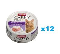 Nourriture pour chat Carny Ocean d’animonda, nourriture humide pour chat, thon blanc + vivaneau campèche, 12 x 80 g